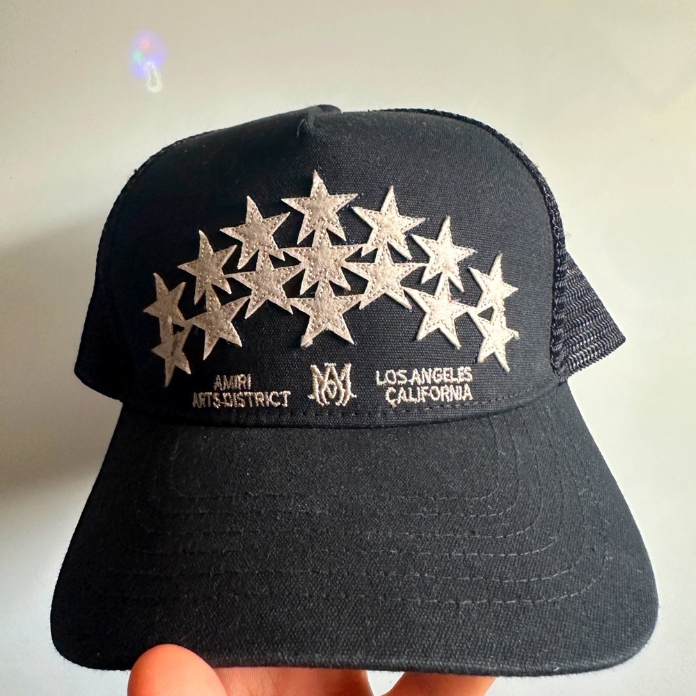 Amiri Black Trucker Hat